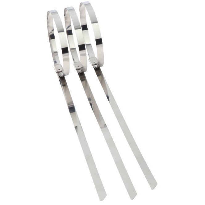 ⬡ Tvirtinimo dirželiai (nerūdijančio plieno) 7.9x450mm (100vnt) (CL812238, CHANGLU TOOLS)
