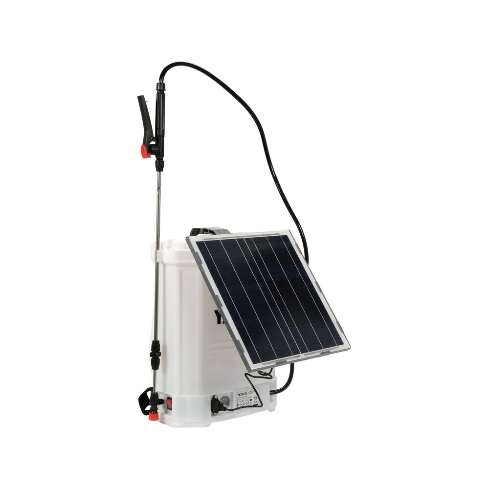 ⬡ Akumuliatorinis purkštuvas 16 l 12V 8000mAh su saulės baterija (YT86220)