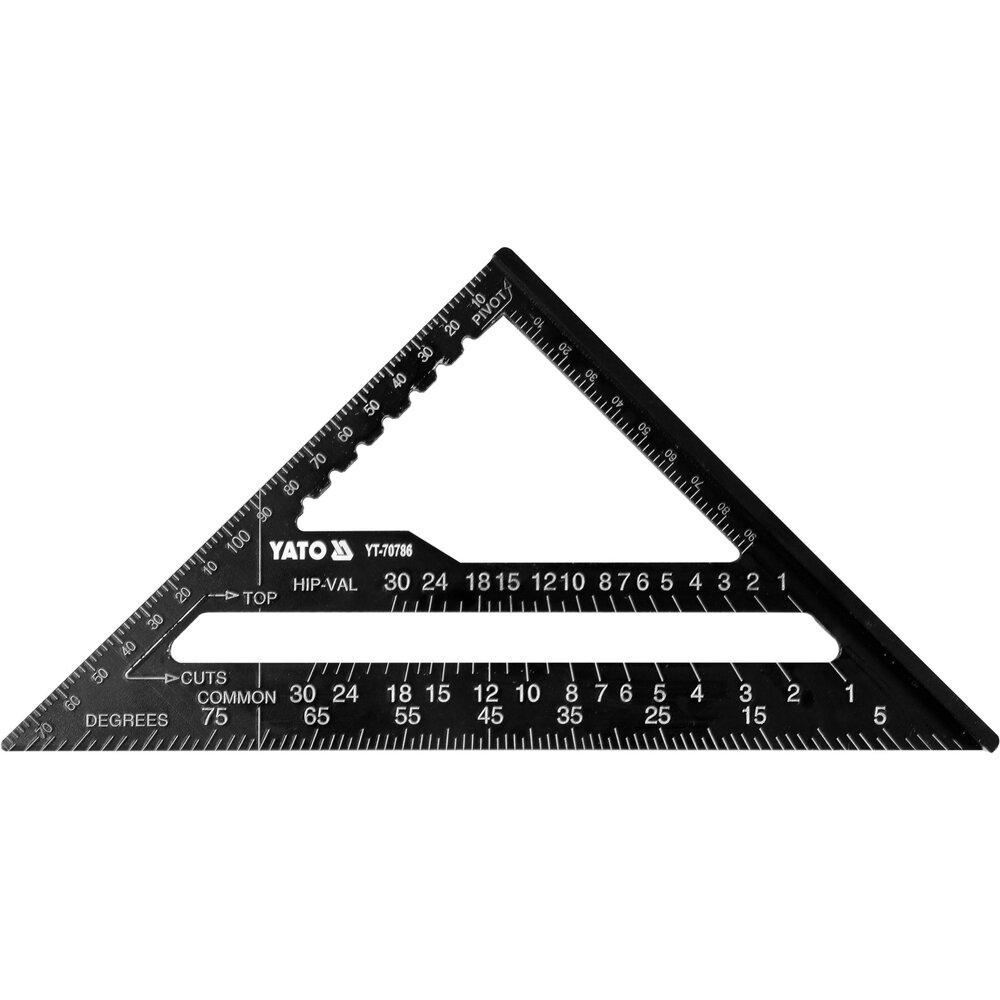 ⬡ Aliumininis kampainis 180 mm su colių/metrų skale (YT70786, YATO)