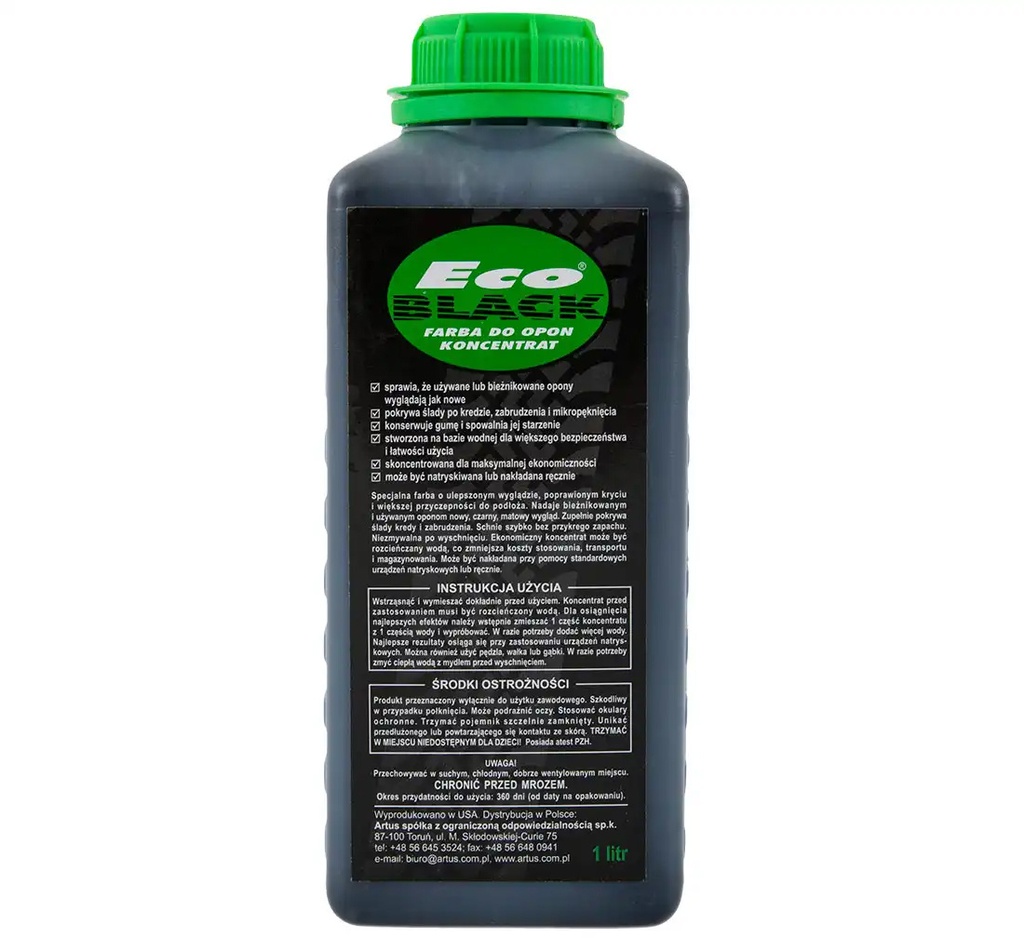 ᴿᴰ Black tyre paint ECO BLACK, concentrate 1 L (08-00-79, REDATS)