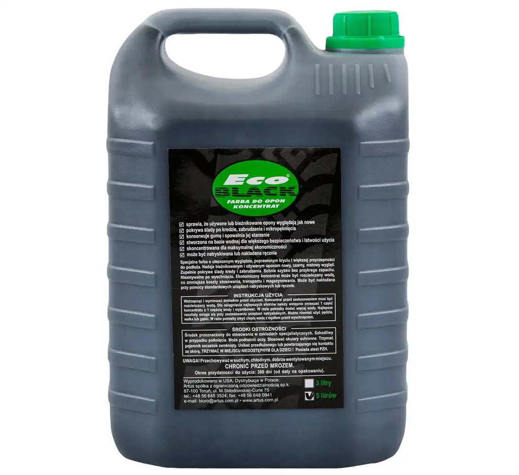 ᴿᴰ Black tyre paint ECO BLACK, concentrate 5 L (08-00-80, REDATS)