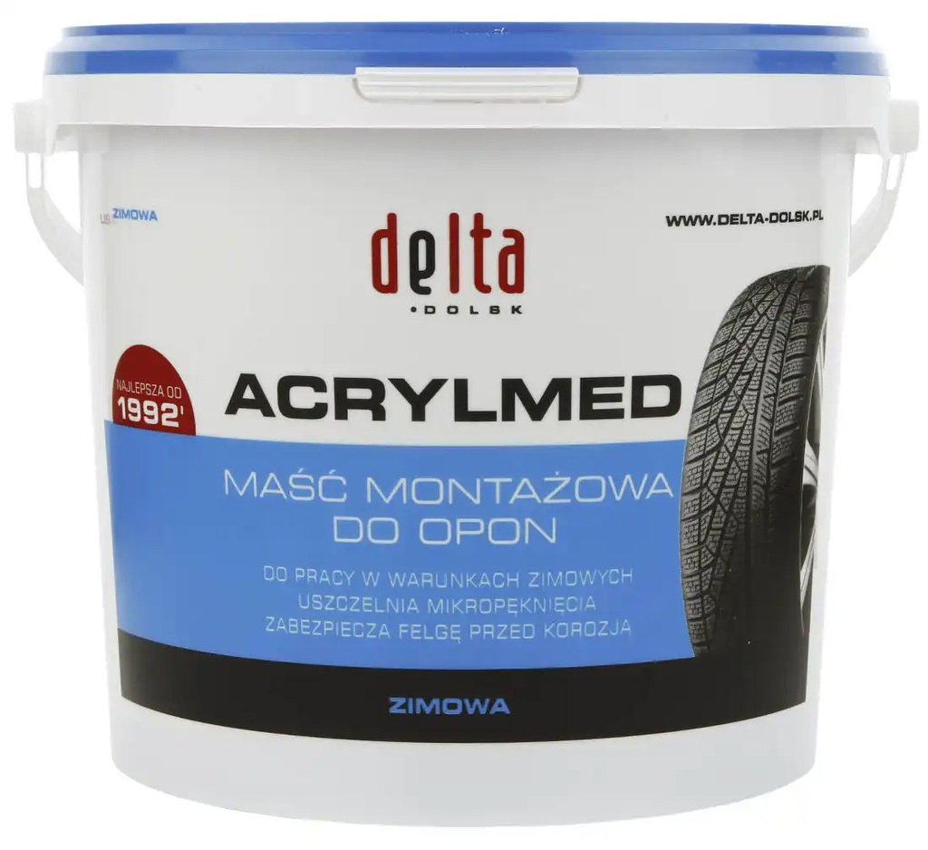 ᴿᴰ Padangų montavimo pasta DELTA Acrylmed, žieminė, mėlyna, 4 kg (08-00-90, REDATS)