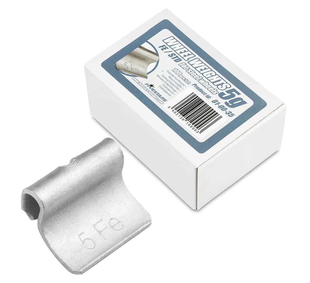 ᴿᴰ Clip-on FE weights FIVE STARS 5 g, for steel rims (01-00-35, FIVE STARS)