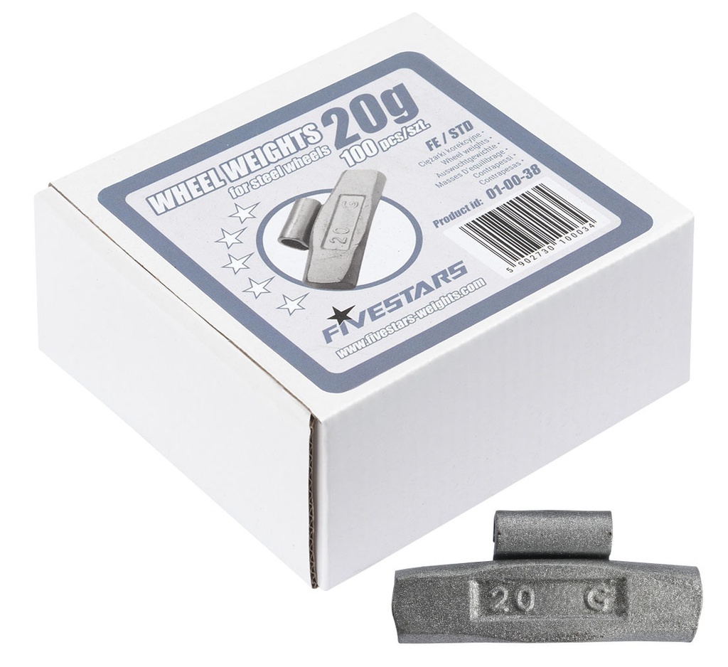 ᴿᴰ Uzsitami FE atsvari FIVE STARS 20 g, tērauda diskiem (01-00-38, FIVE STARS)