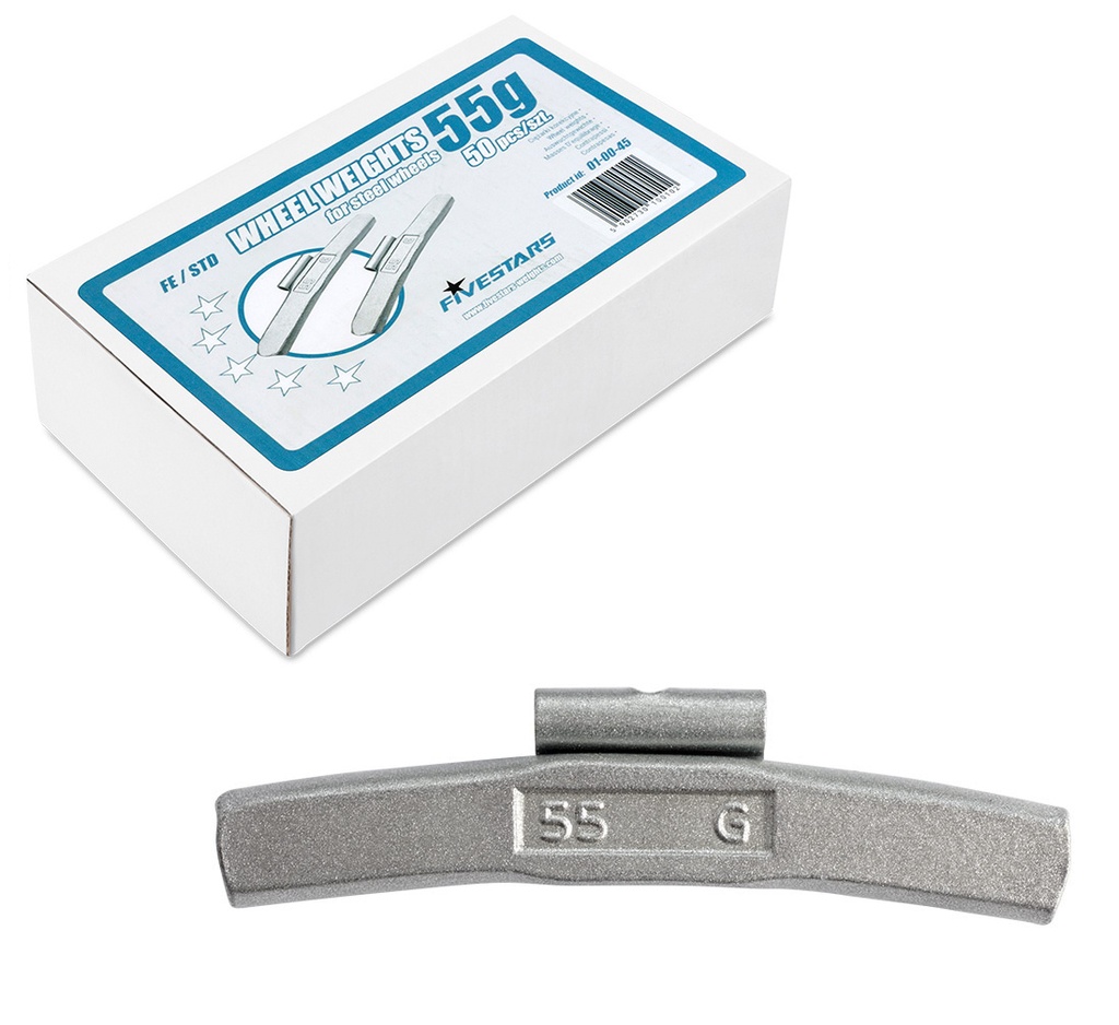ᴿᴰ Uzsitami FE atsvari FIVE STARS 55 g, tērauda diskiem (01-00-45, FIVE STARS)