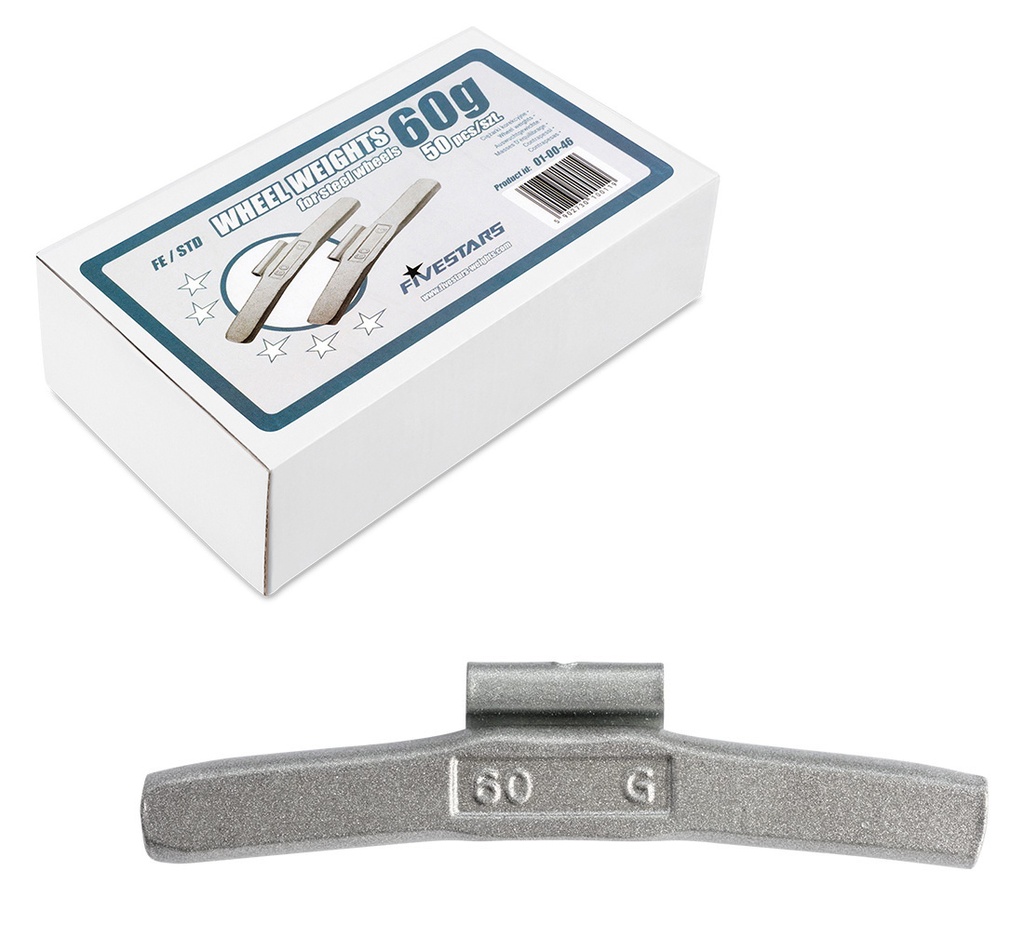 ᴿᴰ Uzsitami FE atsvari FIVE STARS 60 g, tērauda diskiem (01-00-46, FIVE STARS)