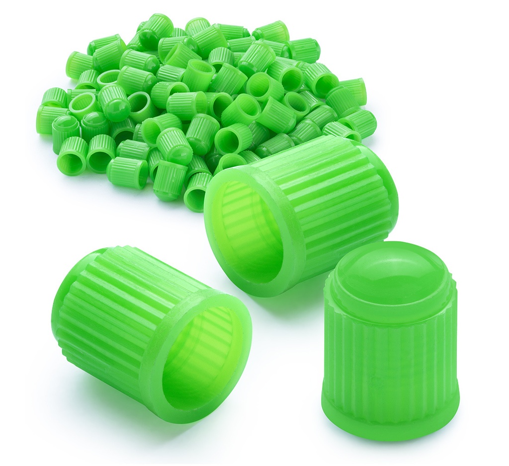 ᴿᴰ Valve caps, green, 100 pcs (03-00-64, REDATS)