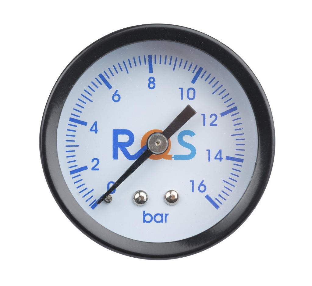 ᴿᴰ Manometrs spiediena regulatoram 0–16 bar RQS, 1/4″ (05-00-36, REDATS)