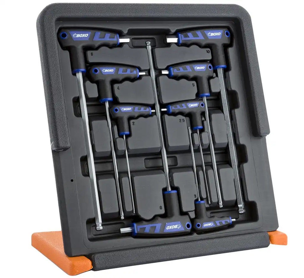ᴿᴰ Allen wrenches with handle 8EL. + Stand Boxo (07-00-24, REDATS)