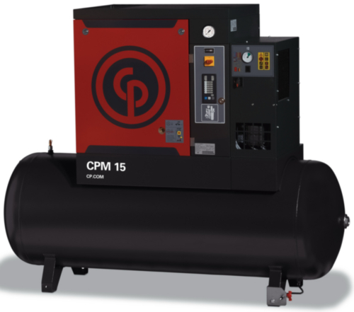 Screw air compressor with receiver and air dryer 10bar CPM 20D 10 400/50 TM500 CE, Chicago Pneumatic (4152023005, CHICAGO PNEUMATIC)