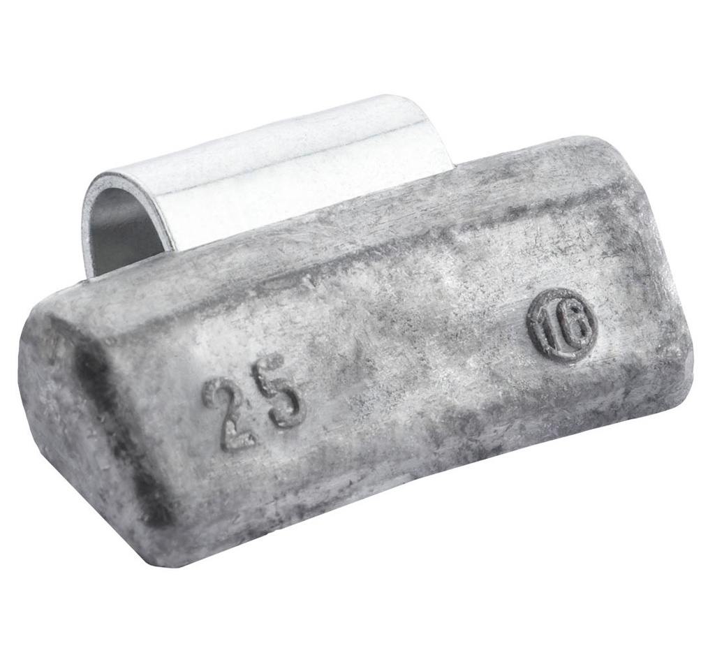 ᴿᴰ Lead clip-on weights FIVESTARS for ALU rims, 25 g, 100 pcs (01-01-89, FIVESTARS)