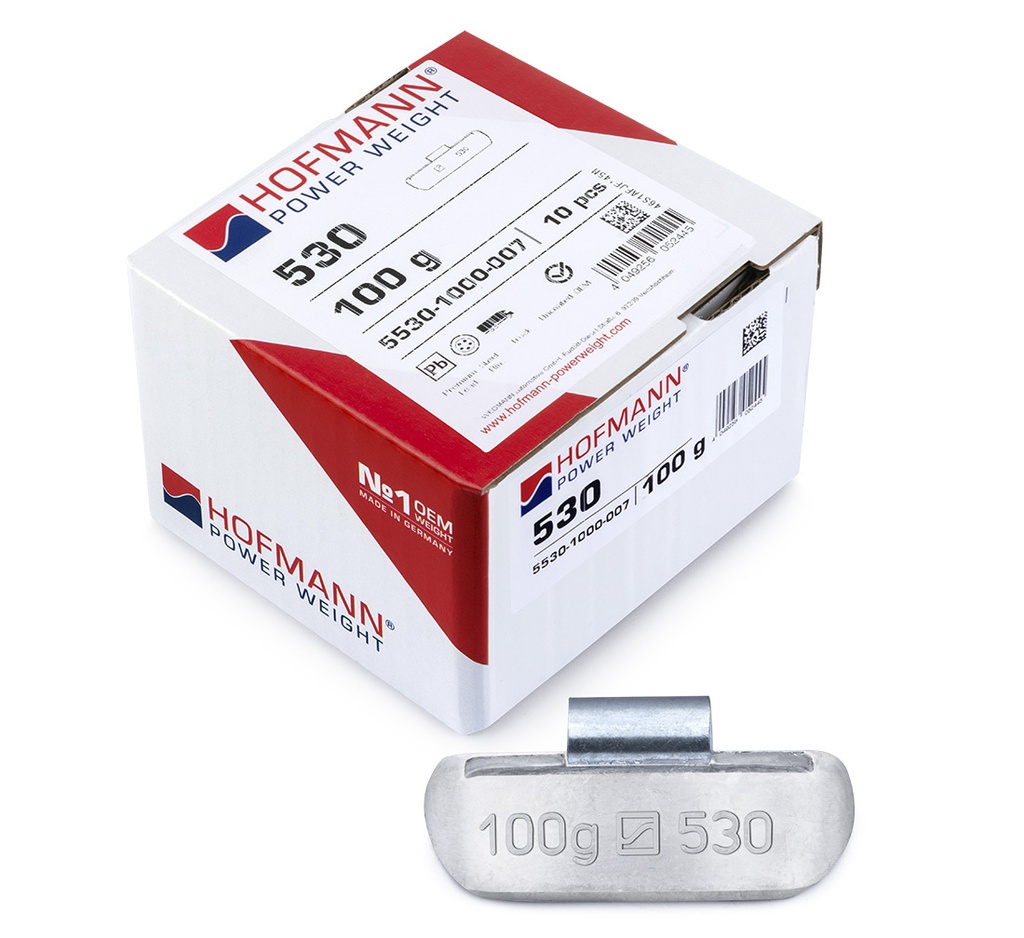 ᴿᴰ Lead hammer-on weights HOFMANN TBX for trucks, 100 g, 10 pcs (01-02-00, HOFMANN)