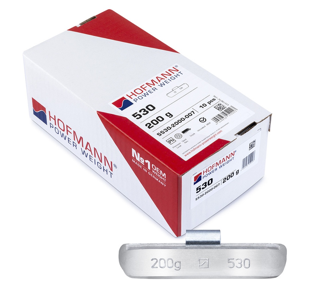 ᴿᴰ Užkalami švininiai svareliai HOFMANN TBX sunkvežimiams, 200 g, 10 vnt. (01-02-02, HOFMANN)