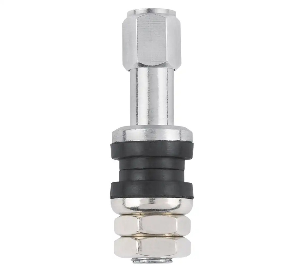 Tubeless valve for motorcycle tyres chrome-plated TR 43E (03-01-28, REDATS)