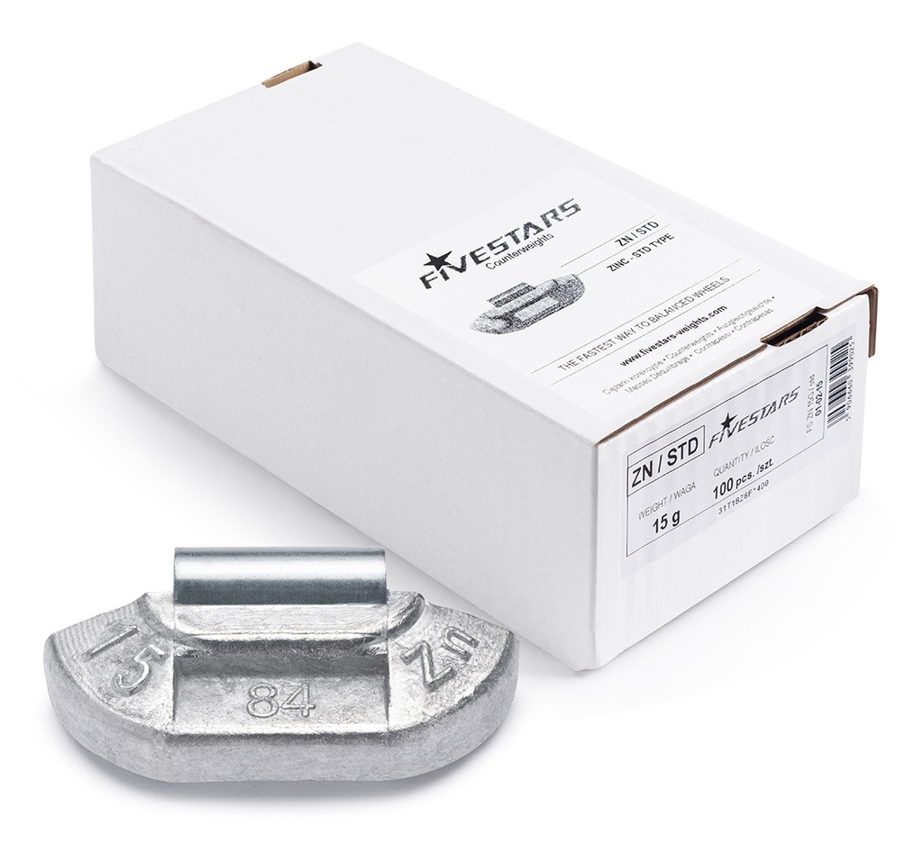 ᴿᴰ Uzsitami Zn atsvari FIVE STARS 15 g, 100 gab. (01-02-15, FIVE STARS)