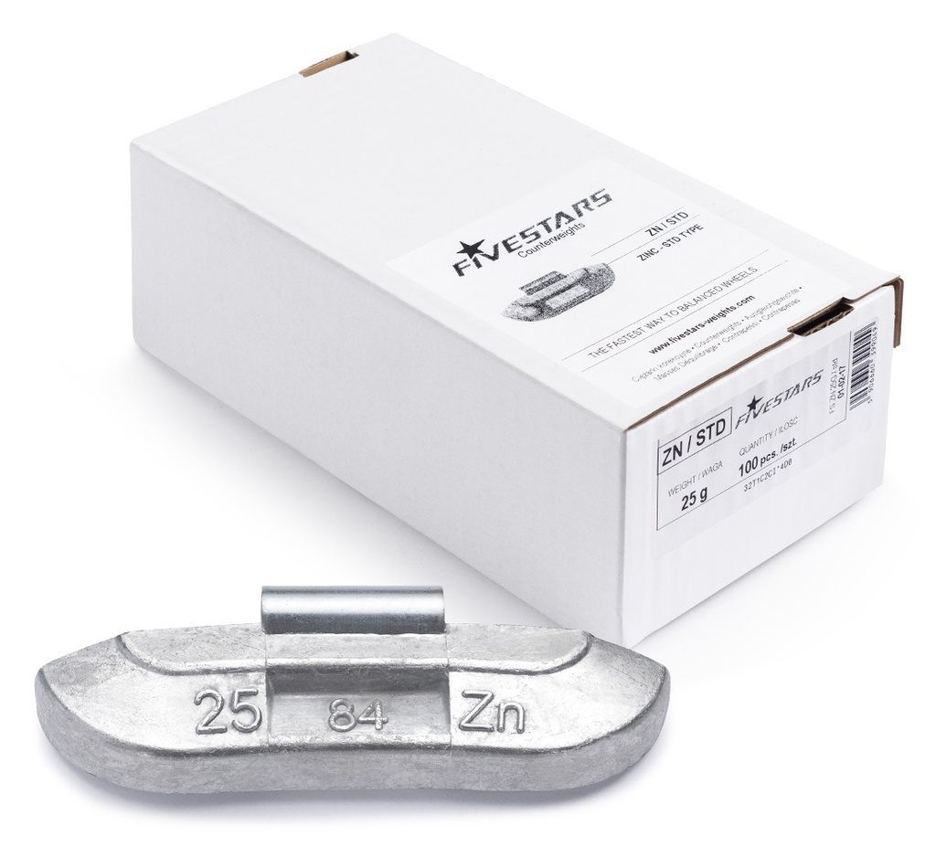 ᴿᴰ Uzsitami Zn atsvari FIVE STARS 25 g, 100 gab. (01-02-17, FIVE STARS)