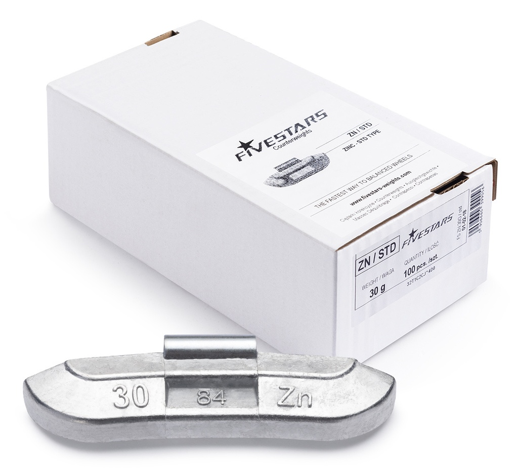 ᴿᴰ Uzsitami Zn atsvari FIVE STARS 30 g, 100 gab. (01-02-18, FIVE STARS)