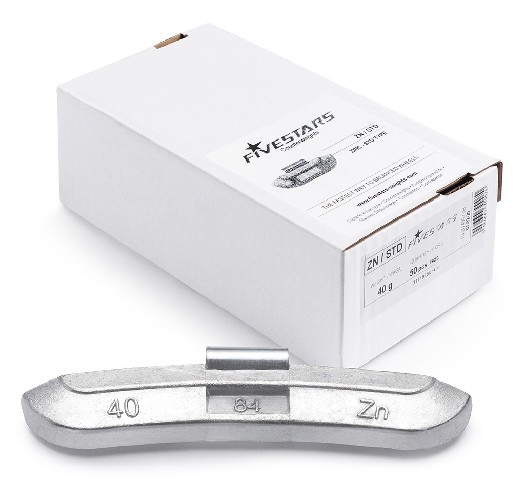 ᴿᴰ Uzsitami Zn atsvari FIVE STARS 40 g, 50 gab. (01-02-20, FIVE STARS)