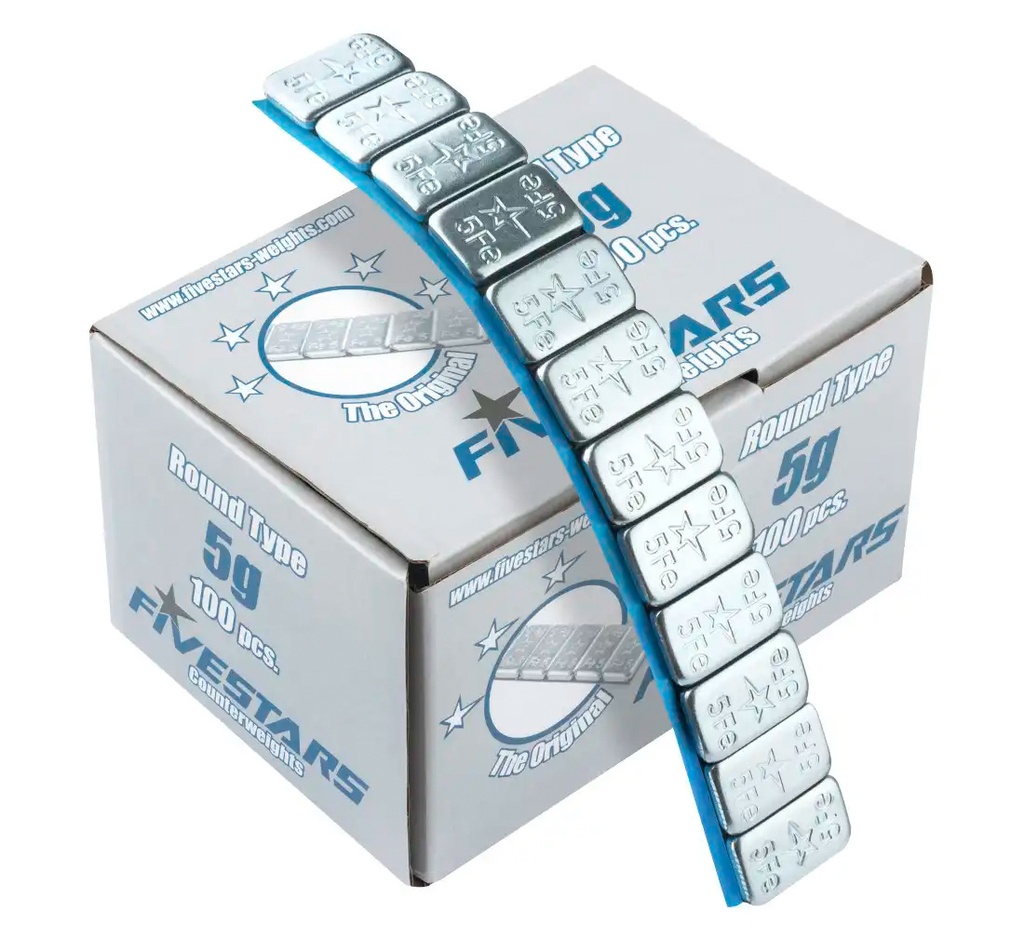 ᴿᴰ Adhesive FE weights FS 5 g, round box (01-02-37, REDATS)