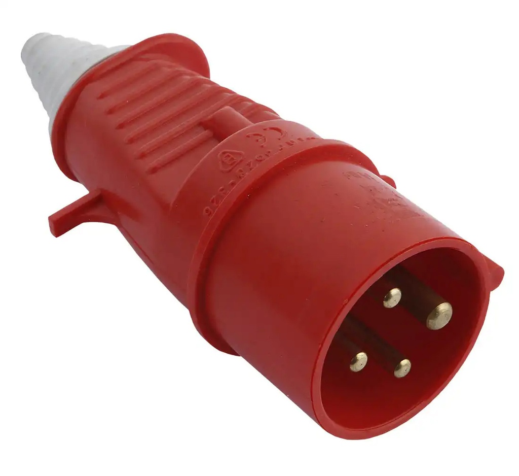 ᴿᴰ Industrial power plug 4pin 16A (12-01-29, REDATS)
