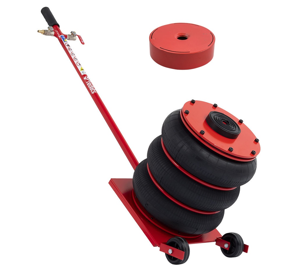 ᴿᴰ Red Pneumatic air jack - REDATS 4,5T + Overlay 3 cm (30-02-46, REDATS)