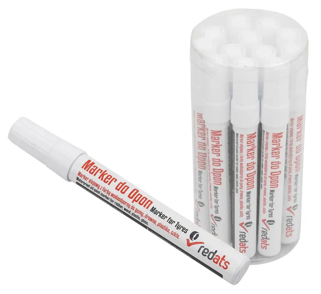 ᴿᴰ Oil marker for tyres REDATS, white, 12 pcs (04-03-58, REDATS)