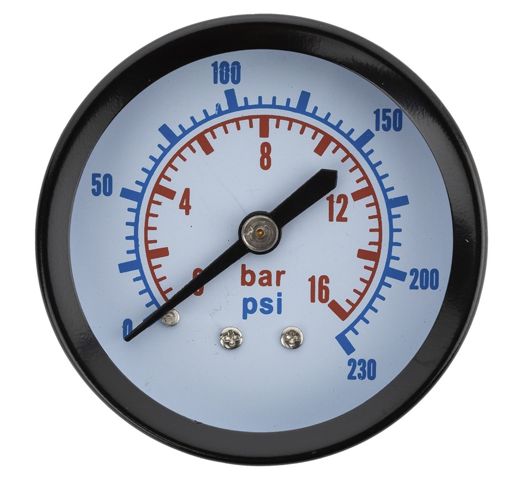 ᴿᴰ Manometras D40 mm, 0–16 bar, 1/8″, v2 (26-05-87, REDATS)