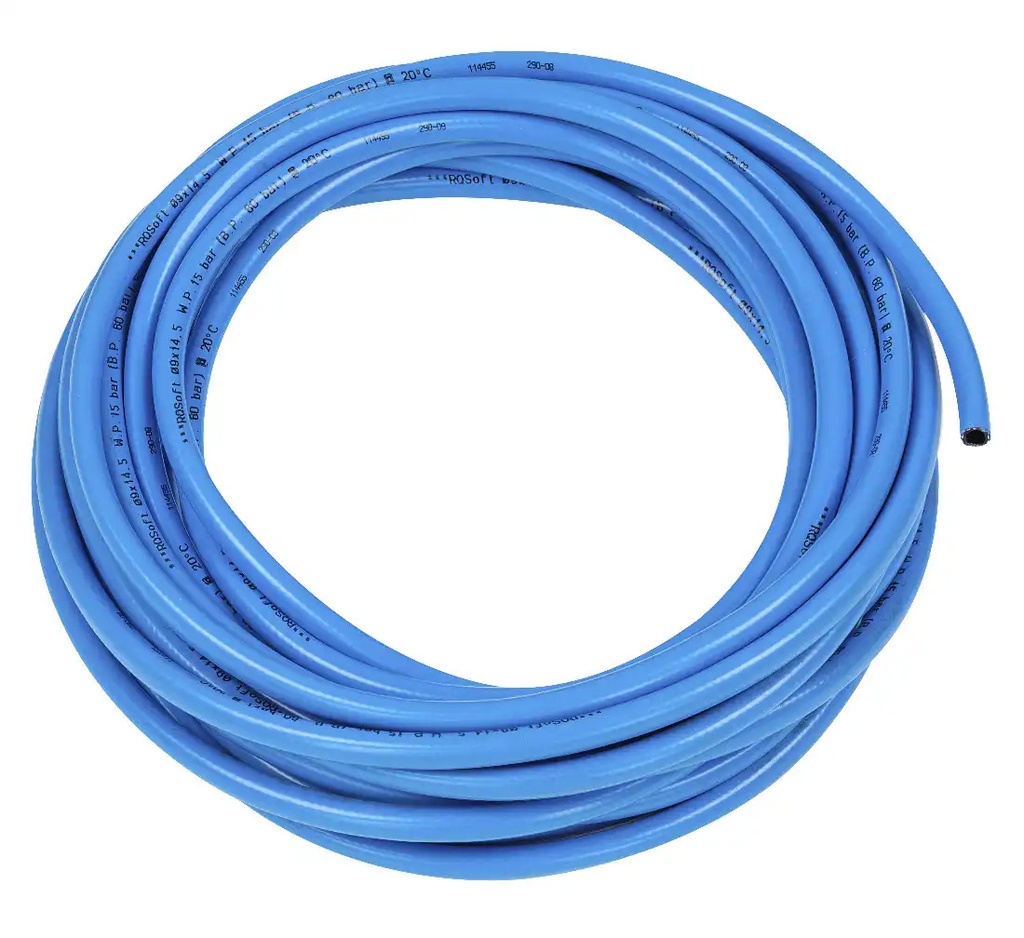 ᴿᴰ Straight polyurethane hose RQSoft 9.0×14.5 mm, 15 m (05-02-60, RQS)