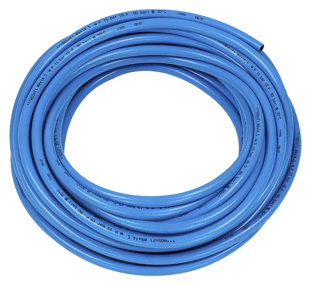ᴿᴰ Tiesi poliuretaninė žarna RQSoft 9.0×14.5 mm, 20 m (05-02-61, RQS)