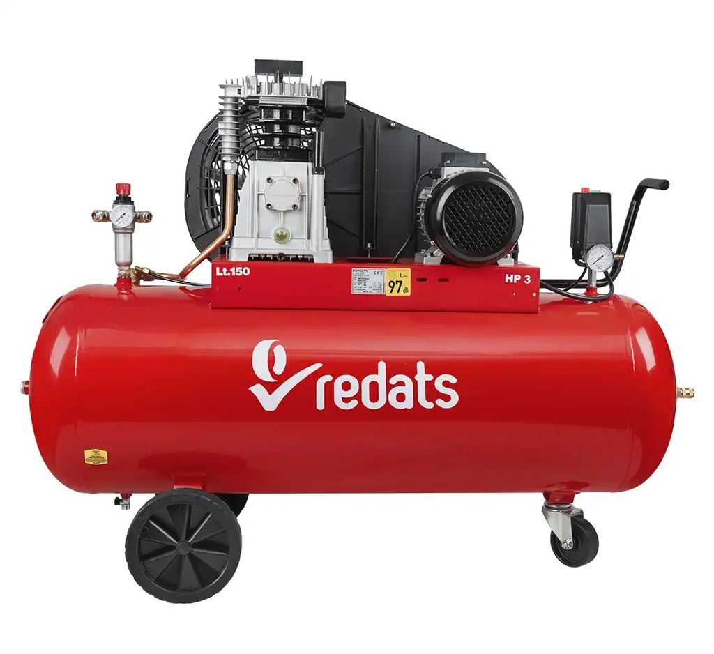 ᴿᴰ Stūmoklinis kompresorius 150 L 2,2 kW - 400V REDATS (16-01-29, REDATS)