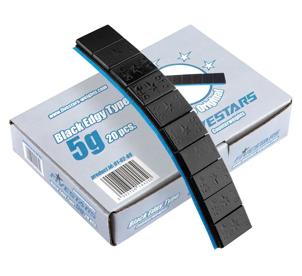 ᴿᴰ Lipnūs ratų svareliai FIVESTARS Black Edgy 5 g, 1 kg (01-02-89, FIVESTARS)