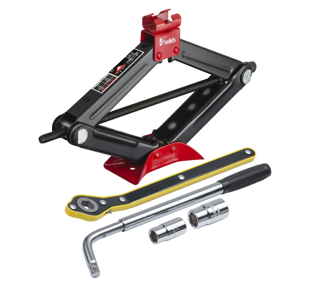 ᴿᴰ Scissor jack 2T + wrench and sockets, tyre change kit (07-05-74, REDATS)