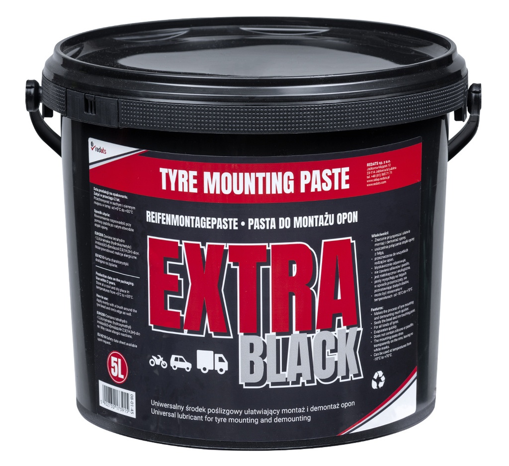 ᴿᴰ Tyre mounting paste EXTRA Black, 5 kg (08-01-45, REDATS)