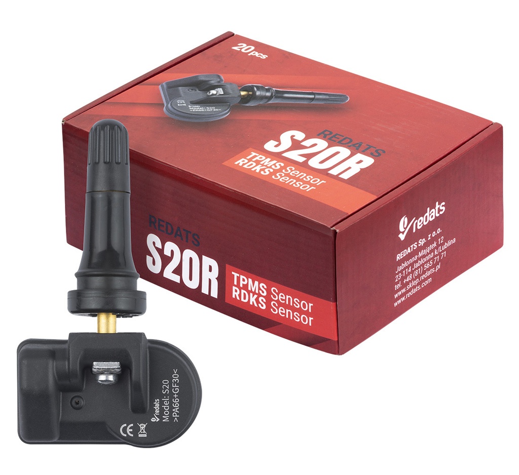 ᴿᴰ Universalus TPMS jutiklis S20R, guminis, 433/315 MHz (19-01-19, REDATS)