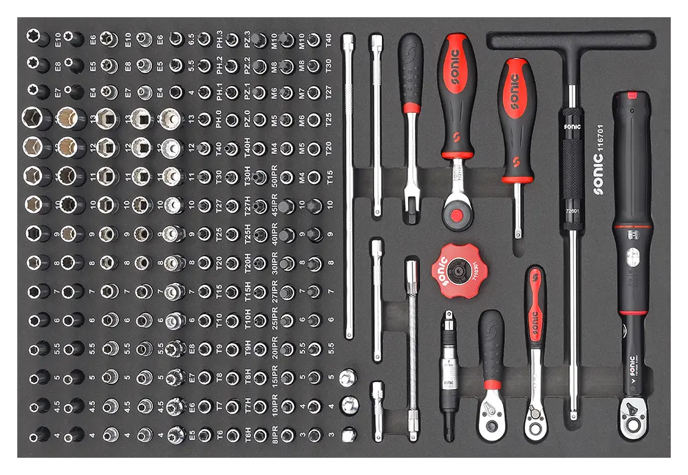 Tool trolley insert set SFS-M, 167 pcs (116701, SONIC)
