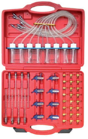 Common rail injector test kit, 8 cylinders (02.016.04, MARCO TOOLS)