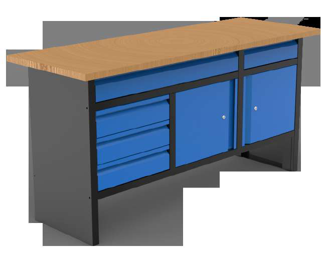 Darbgalds 1709x600x885 mm ar durvju sekciju (05.088.160, MARCO TOOLS)