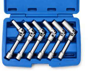 Universal joint socket set for long glow plugs (05.090.07, MARCO TOOLS)