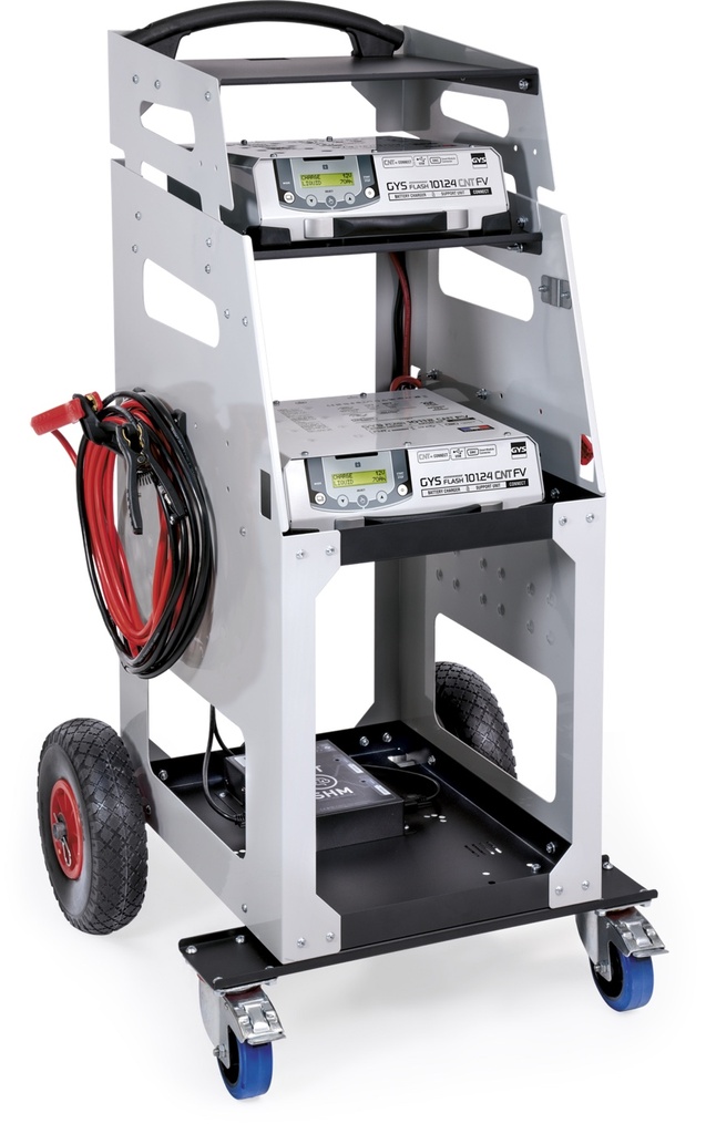 Lādētājs GYSFLASH 101.24 CNT FV ar ratiņiem, BALANCING PACK 4 (085565, GYS)