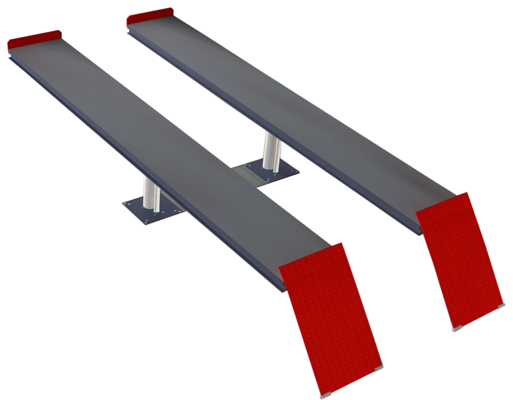 Divu cilindru bedres pacēlājs P2-50 40A ar 4400 mm uzbraukšanas sliedēm, 4 t, gājiens 1900 mm (P2-50.19-40A44, PITLIFT)