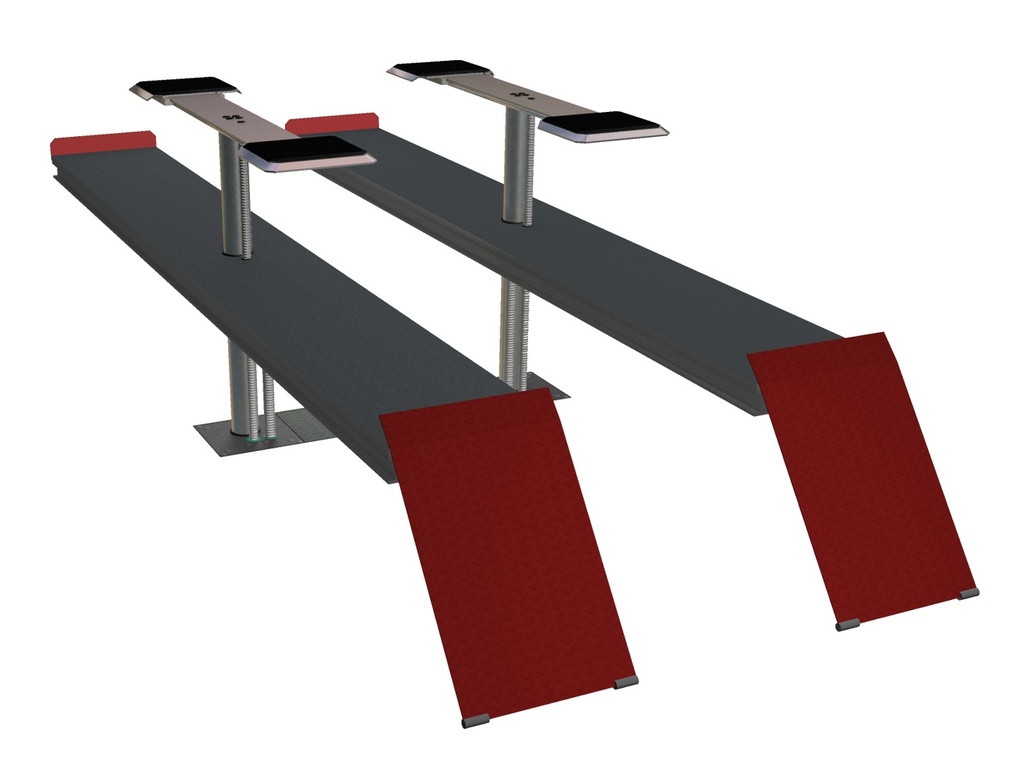 Divu cilindru pacēlājs P2-R2 50AR R ar brīvriteņa pacēlāju, 4400 mm sliedes, 5,0 t (P2-R2-50AR44-R, PITLIFT)