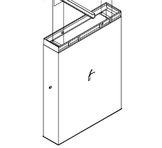 Montavimo kasetė P2, varžtinė, 1350/1450 mm cilindrų atstumui, karštai cinkuota (P2-K-1350ZGESCHR, PITLIFT)