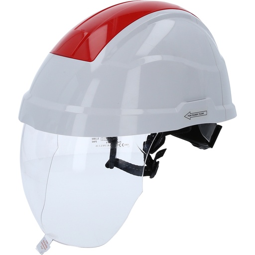 [117.0137] Protective hard hat with face shield, red (117.0137, KS TOOLS)