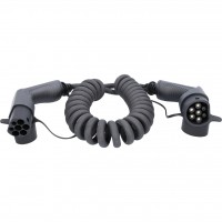 [117.7365] Spirālveida uzlādes kabelis Type 2 / Type 2, 11 kW, 400 V, 16 A, 5 m (117.7365, KS TOOLS)