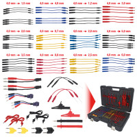 [150.0950] 12/24 V diagnostikos matavimo laidų ir jungčių rinkinys, 92 vnt. (150.0950, KS TOOLS)
