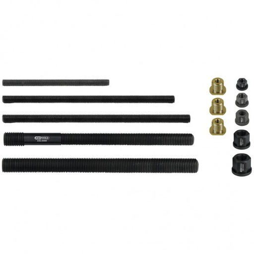 [440.0040] Vilkšanas stieņu, atloka uzgriežņu un adapteru komplekts, 13 gab. (440.0040, KS TOOLS)