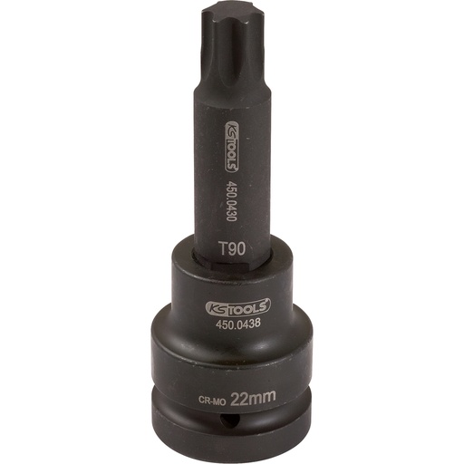 [450.0474] 1" gara trieciena uzgaļa muciņa Torx skrūvēm, T90 (450.0474, KS TOOLS)
