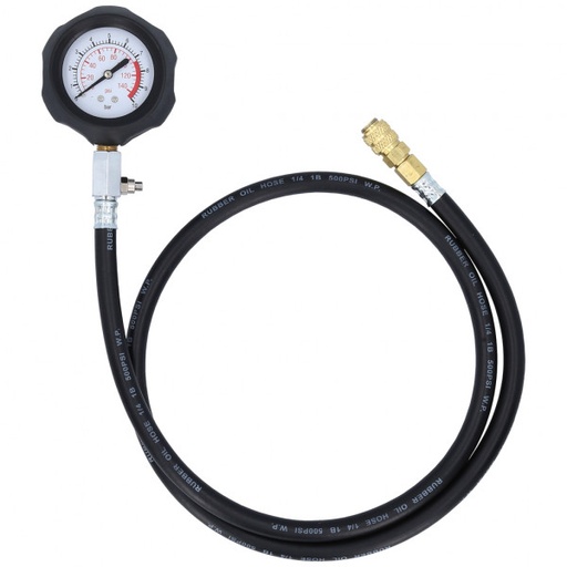 [150.1921] manometer Ø80mm with hose 10bar/140psi (150.1921, KS TOOLS)