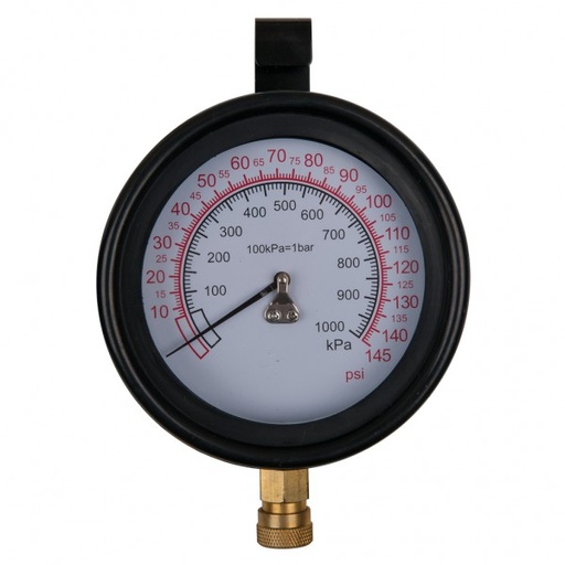 [150.2326] Manometras Ø 100,0 mm, 0-10 bar su 1/4" greitąja jungtimi (150.2326, KS TOOLS)