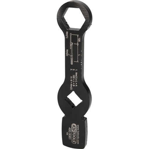 [460.5061] 3/4" trieciena sešstūra atslēga ar 2 trieciena virsmām, 30 mm (460.5061, KS TOOLS)